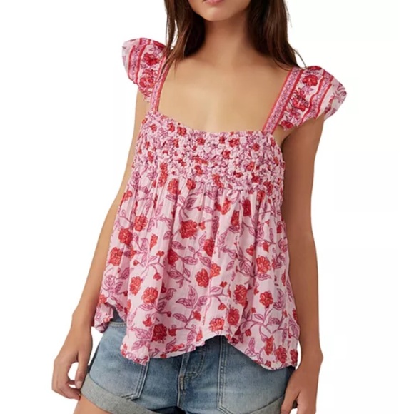 Free People Cotton Nala Floral Babydoll Tank - Picture 1 of 13